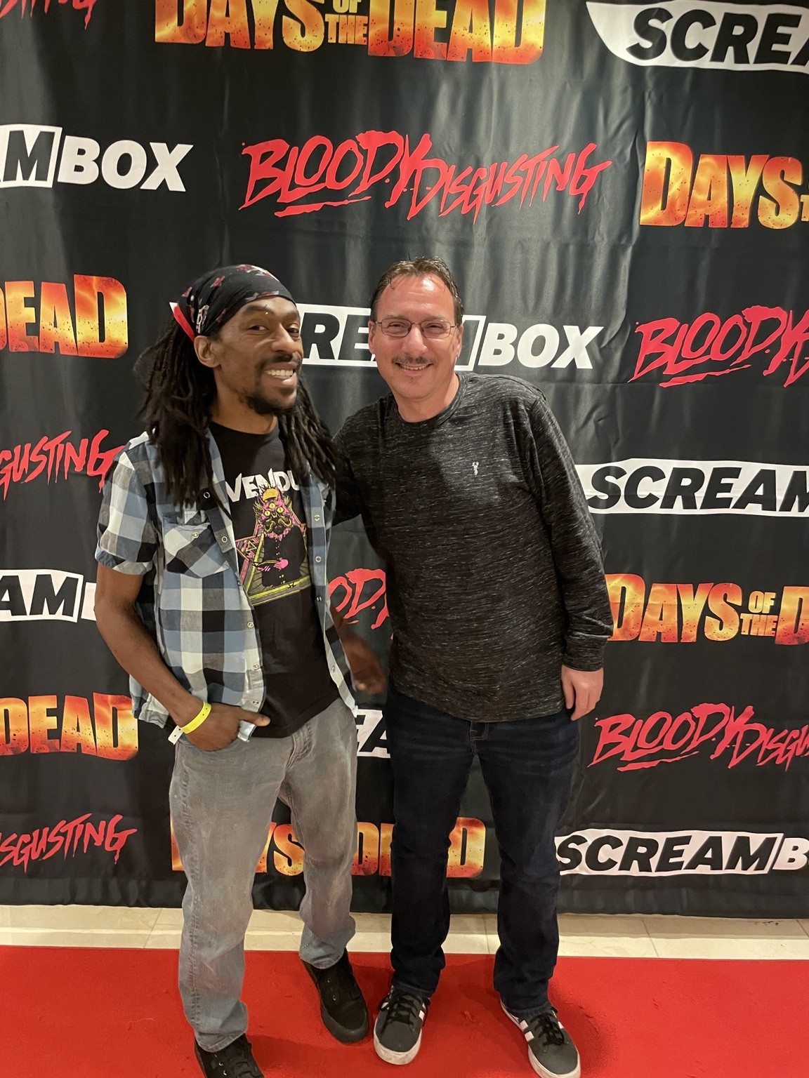 C.J. Guerrero with a fellow attendee at Days of the Dead